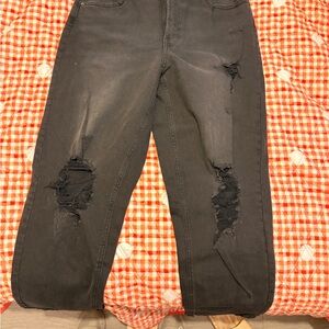 Women’s  Distressed Black Jeans